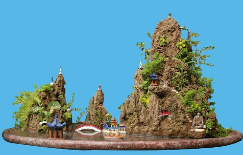 教你制作山水植物盆景